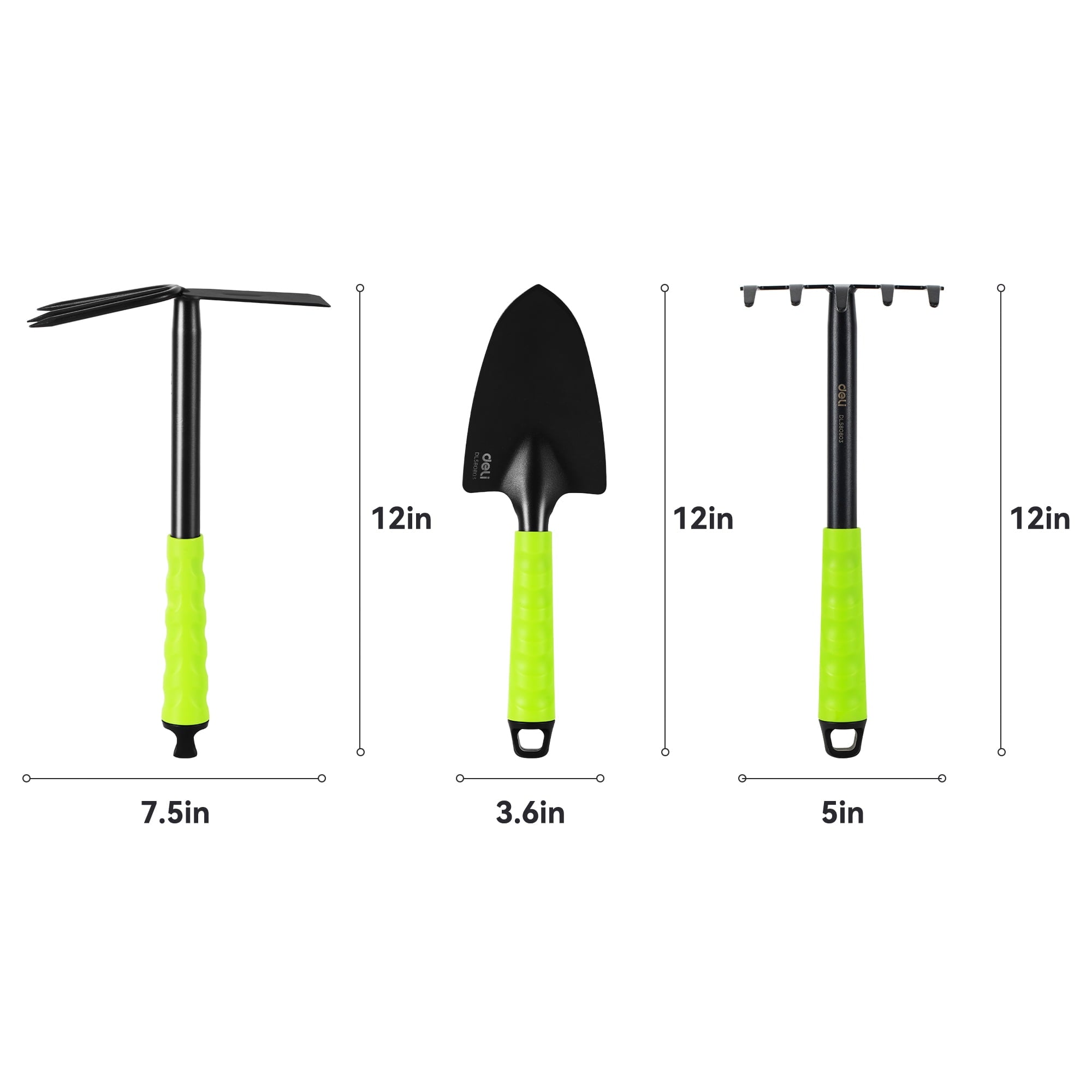 Garden Tools Set 3 Piece Heavy Duty Gardening Hand Tools Kit with Hand Trowel,Hoe and Rake, cate Gift for Planting an... - Image 6