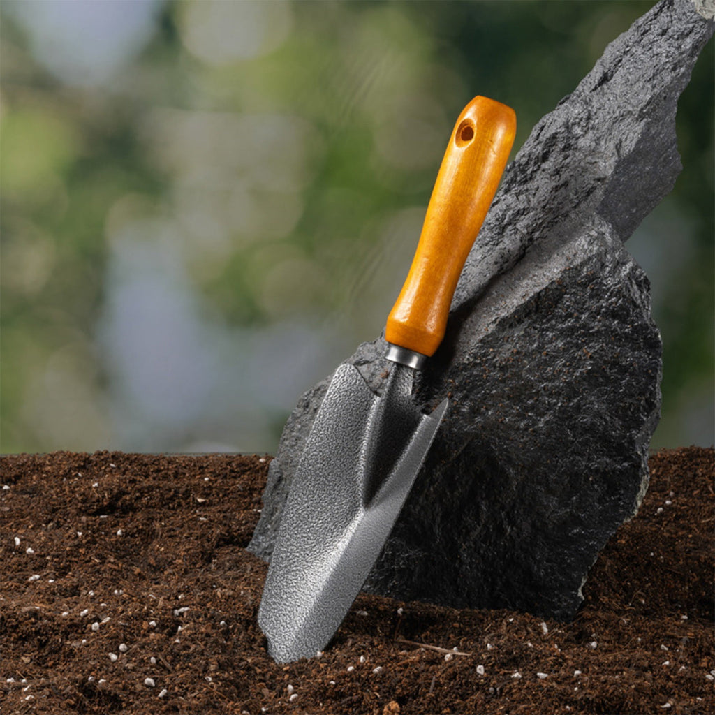 A Trowel Steel Shovel With Wooden le Digging Tool For Planting Flowers Vegetables Potted Plants - Image 2