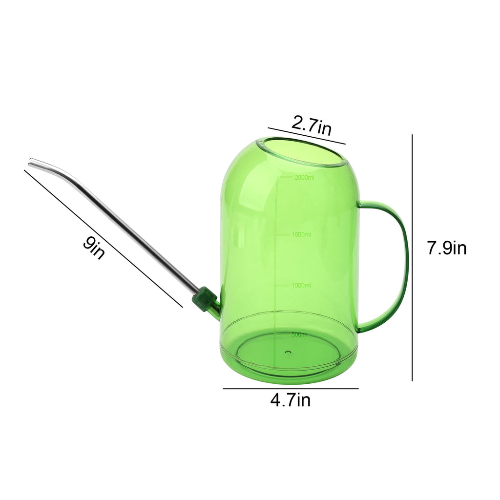 Gardening Watering Can with Long Spout, 2L Watering Pot for Indoor Outdoor Plant, Green - Image 6