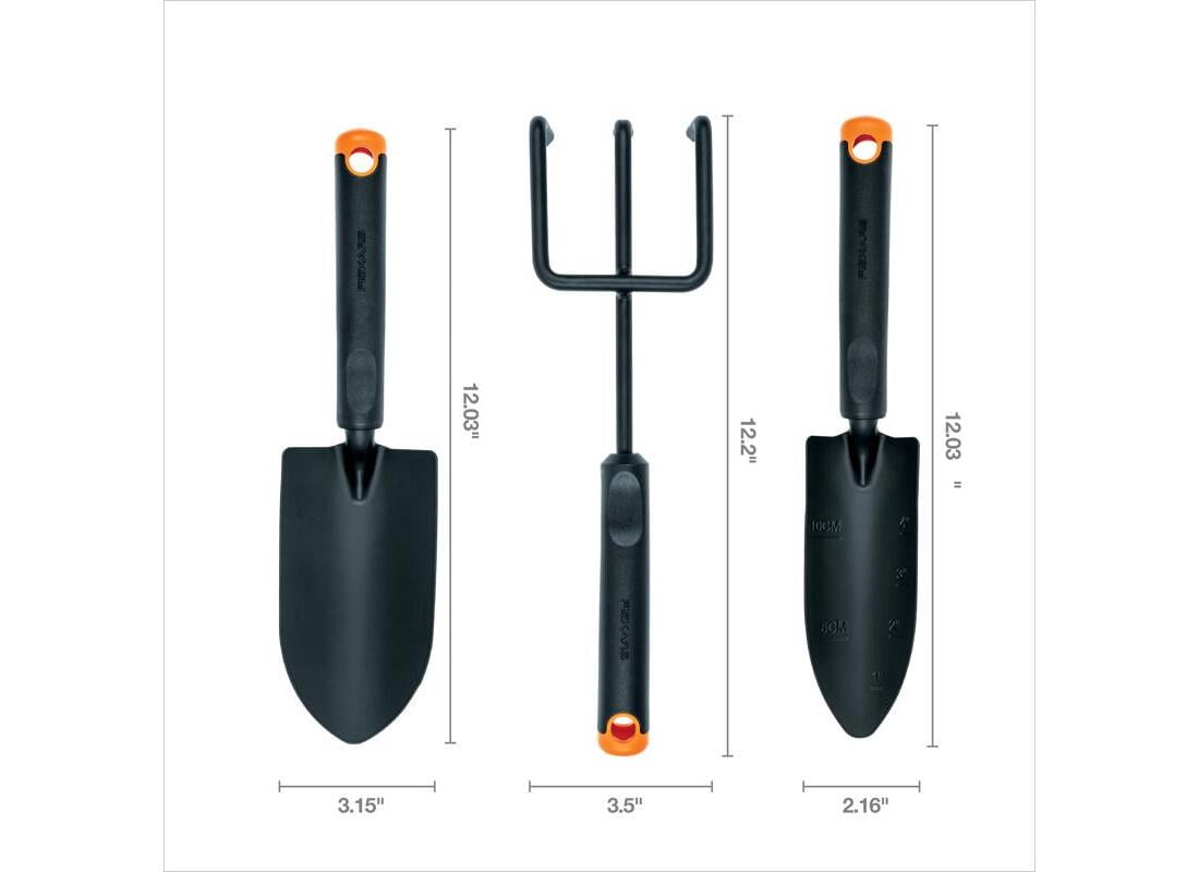 3-Piece Garden Tool Set - Trowel, Transplanter, Cultivator, Rust-Resistant Steel Heads, Ergonomic Handles for Plantin... - Image 5