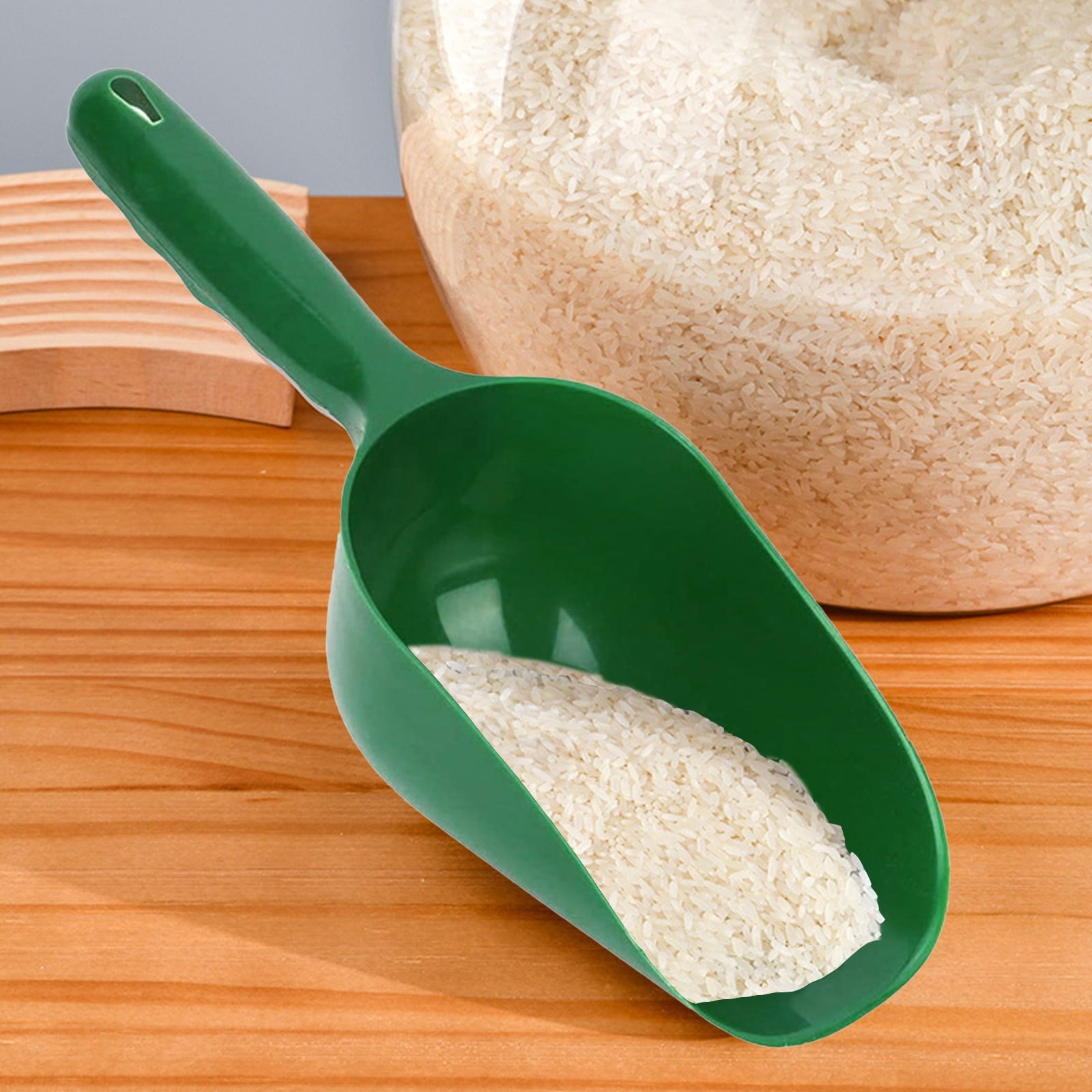 Plastic Soil Scoop Large Capacity Planting Loose Dirt Pet Food Tool, Green - Image 5