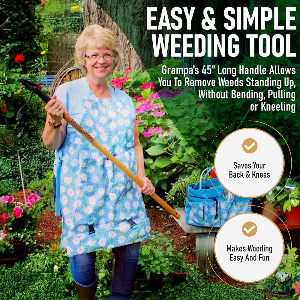 The Original Stand Up Weed Puller Tool With Long Handle - Made With 4-Claw Steel Head Design - Easily Remove Weeds Wi... - Image 3