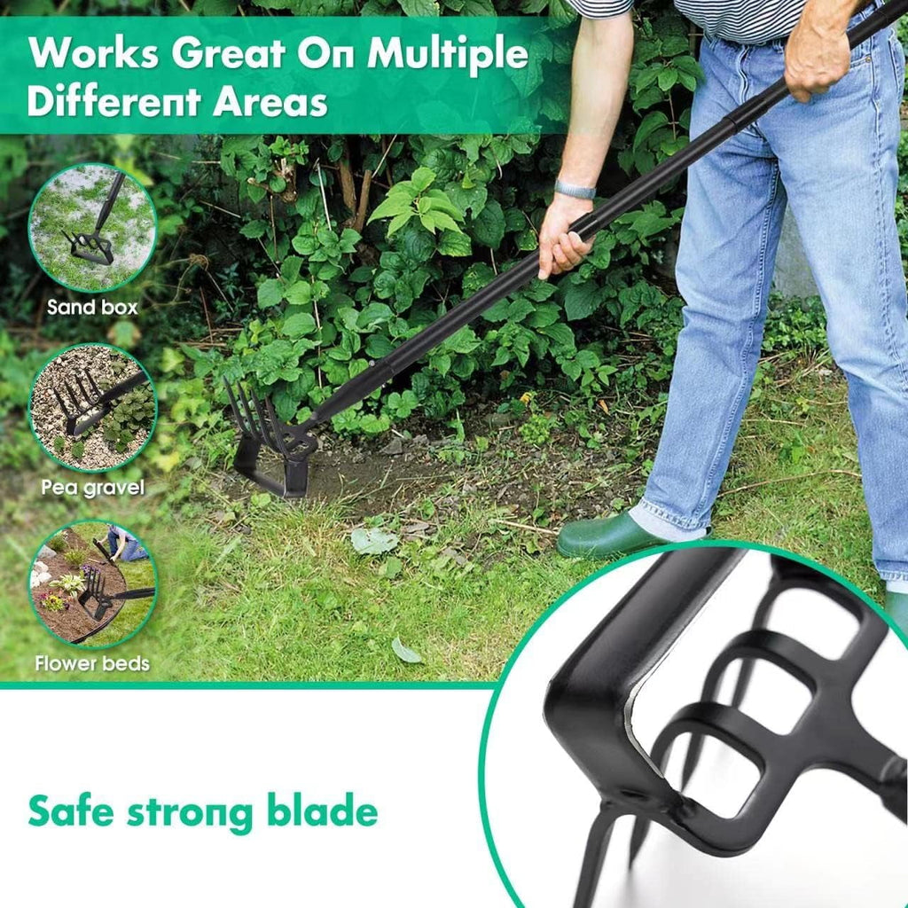 Stirrup Hoe and Cultivator, Heavy Duty Scuffle Garden Hoe with 62Inch Adjustable Handle for Weeding,Digging, Loosenin... - Image 5