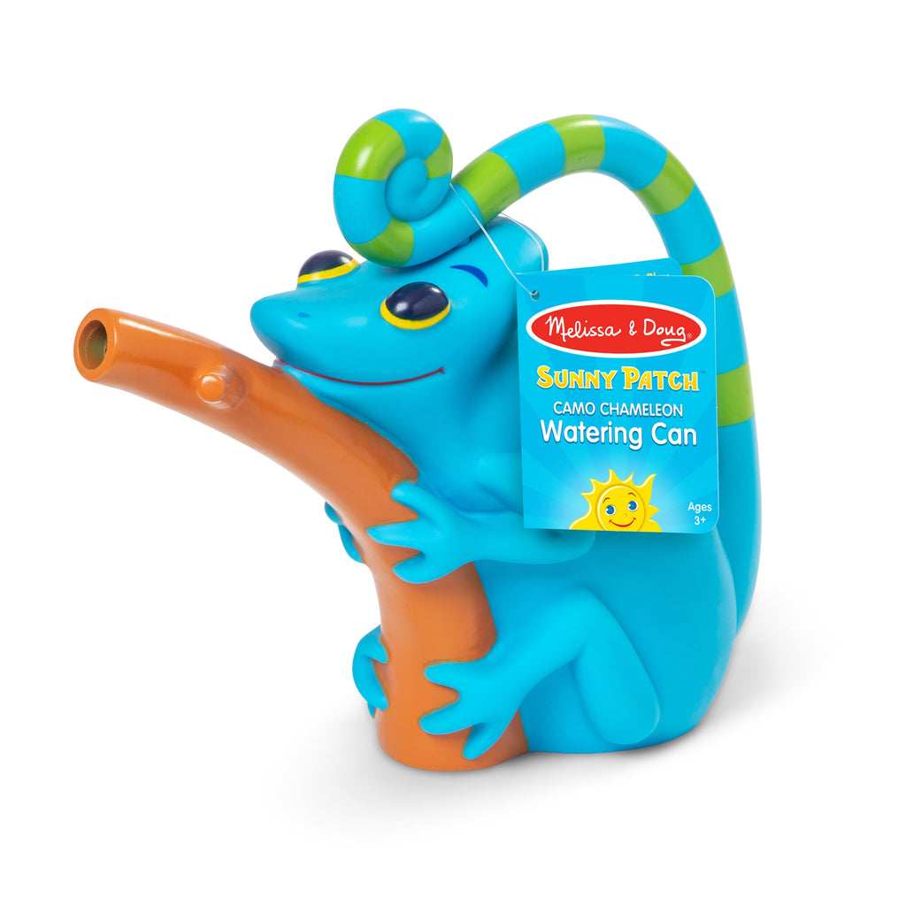 Melissa & Doug Sunny Patch Camo Chameleon Watering Can With Tail Handle and Branch-Shaped Spout - Image 3