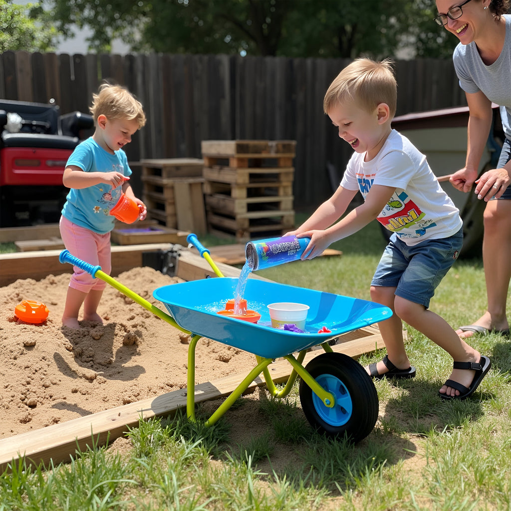 Kids Wheelbarrow 10041 JustForKids, Garden Fun, 3+ Years Old Real Metal - Image 3