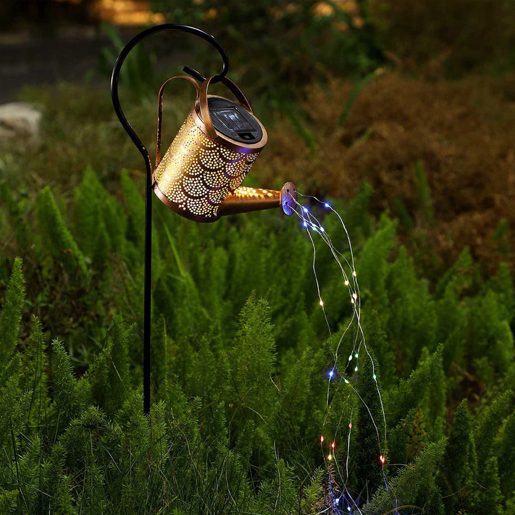 Large Solar Watering Can Lights Outdoor, Artistic Metal Hanging Decor with Auto-Illuminating Feature, Waterproof for Porch, Patio, Yard and - Image 6