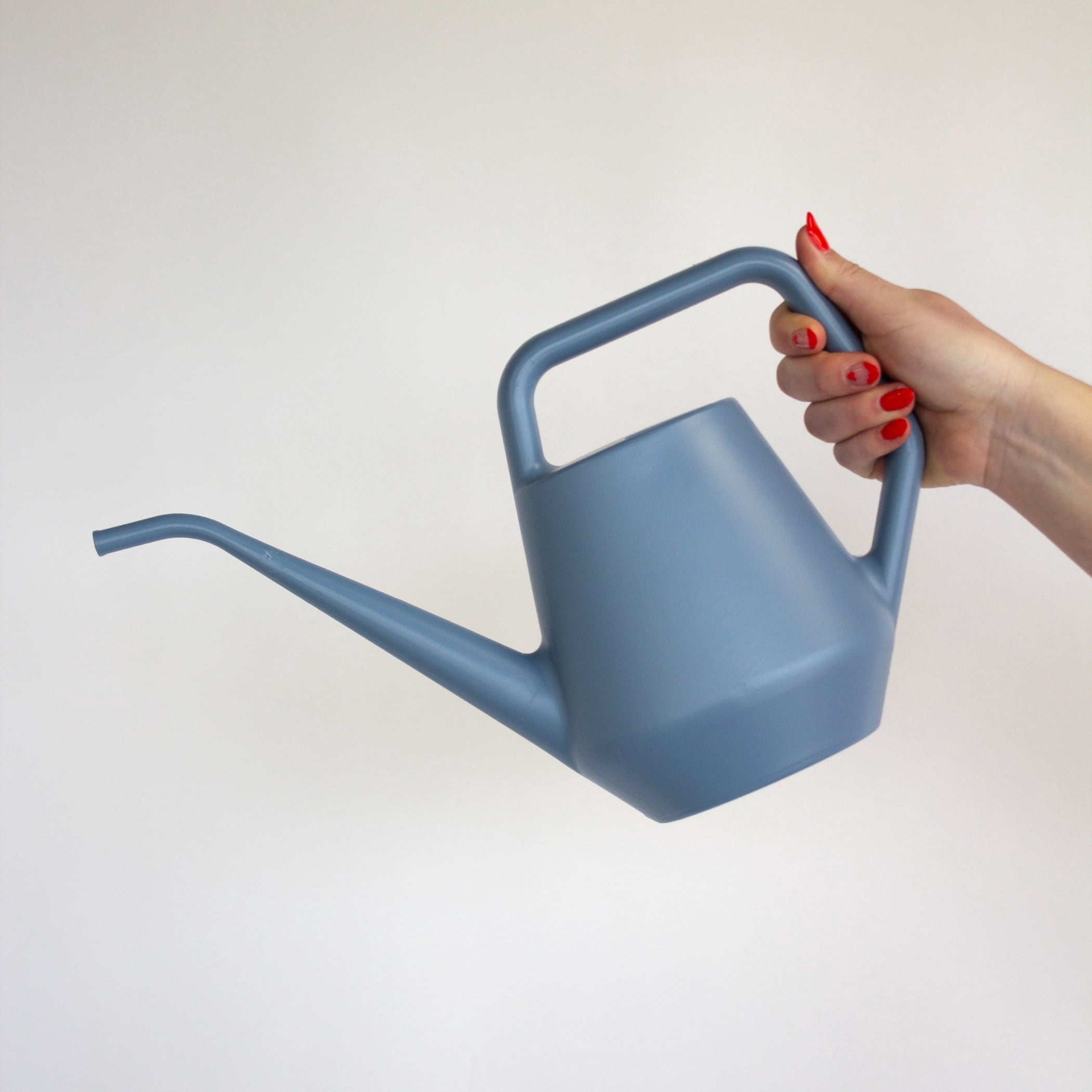 Sparrow Blue Gray Watering Can, 1.5 Liter, Durable Plastic, Long Spout, Steady Flow, Indoor and Outdoor - Image 4
