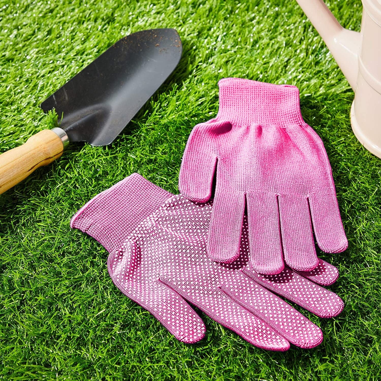Juvale Garden Gloves for Women - 6 Pairs (12 Count), Pink, Purple & Blue - Thorn Proof & Cut Resistant Gardening Gloves - Breathable Cotton - Image 5