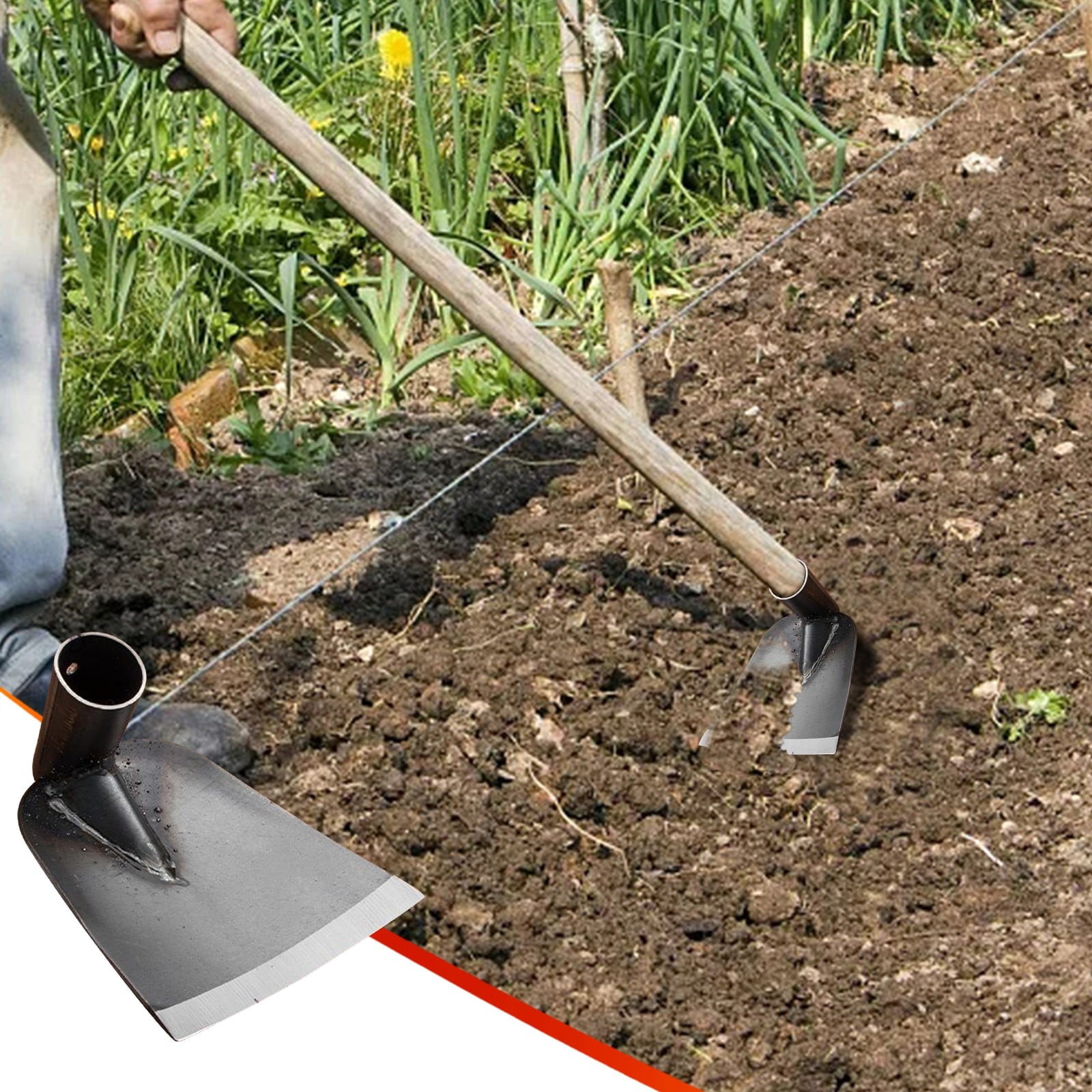 School Tools Outdoor Agricultural Forging Weeding Hoe for Planting Vegetables Flower Hoes - Image 3