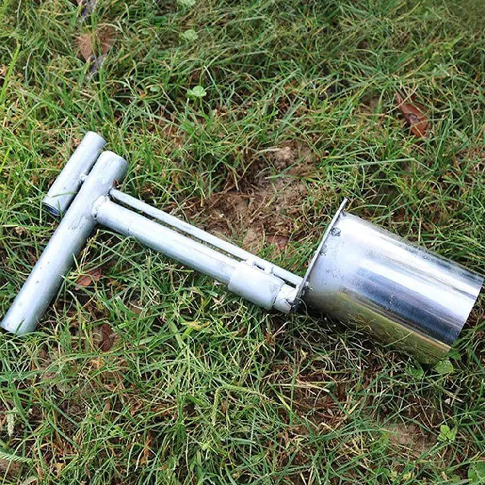 Plant and Fruit Tree Seedling Transplanter,Handheld Digging Hoes Seedlings Stainless Steel Garden Barrel Transplanter Planting Tool Soil Sam - Image 4