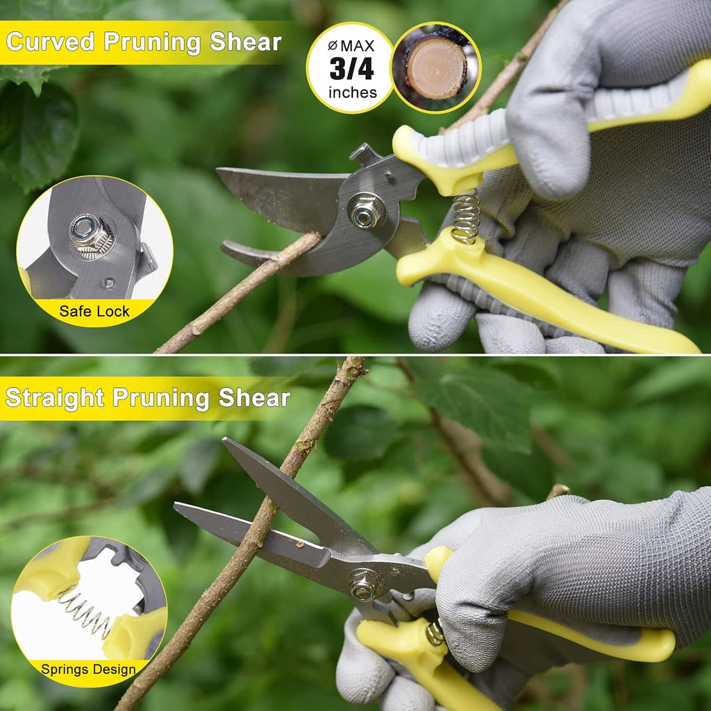 Garden Tool Set, Carsolt 10 Piece Stainless Steel Heavy Duty Gardening Tool Set for Digging Planting Pruning Gardening Kit with Durable Bag - Image 3