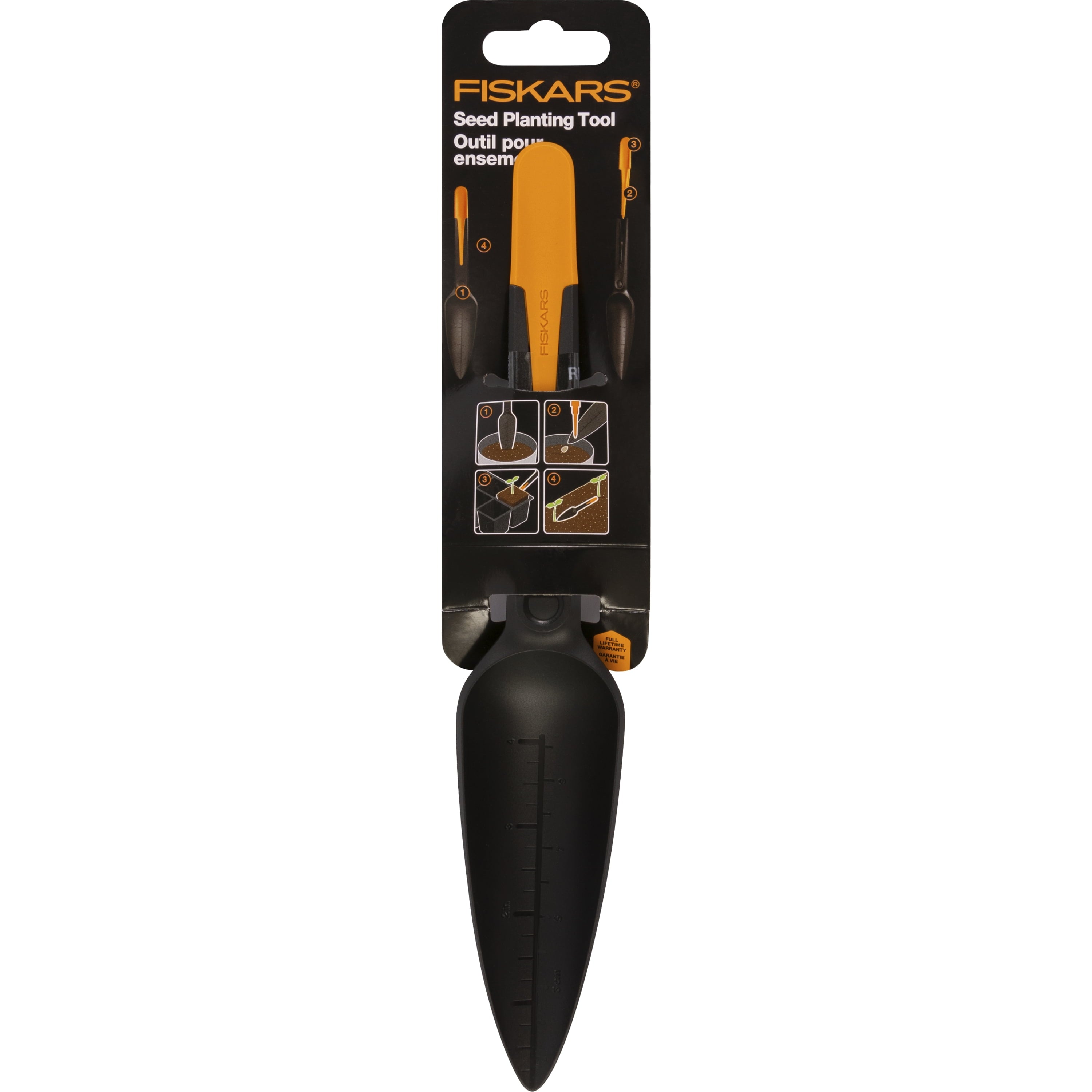 Fiskars Hand Seed Sower, 1 Pc, FiberComp Material Gardening Tool, Orange and Black - Image 5