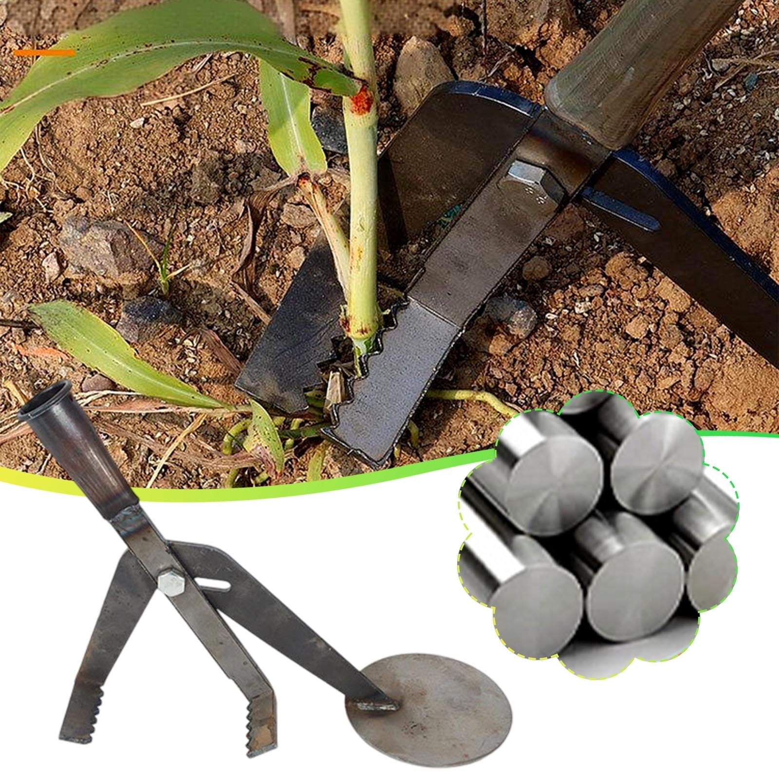 Heavy-Duty Adjustable Pull Rod Tool - Effortless Weed & Plant Removal for Gardens & Farms Black - Image 6