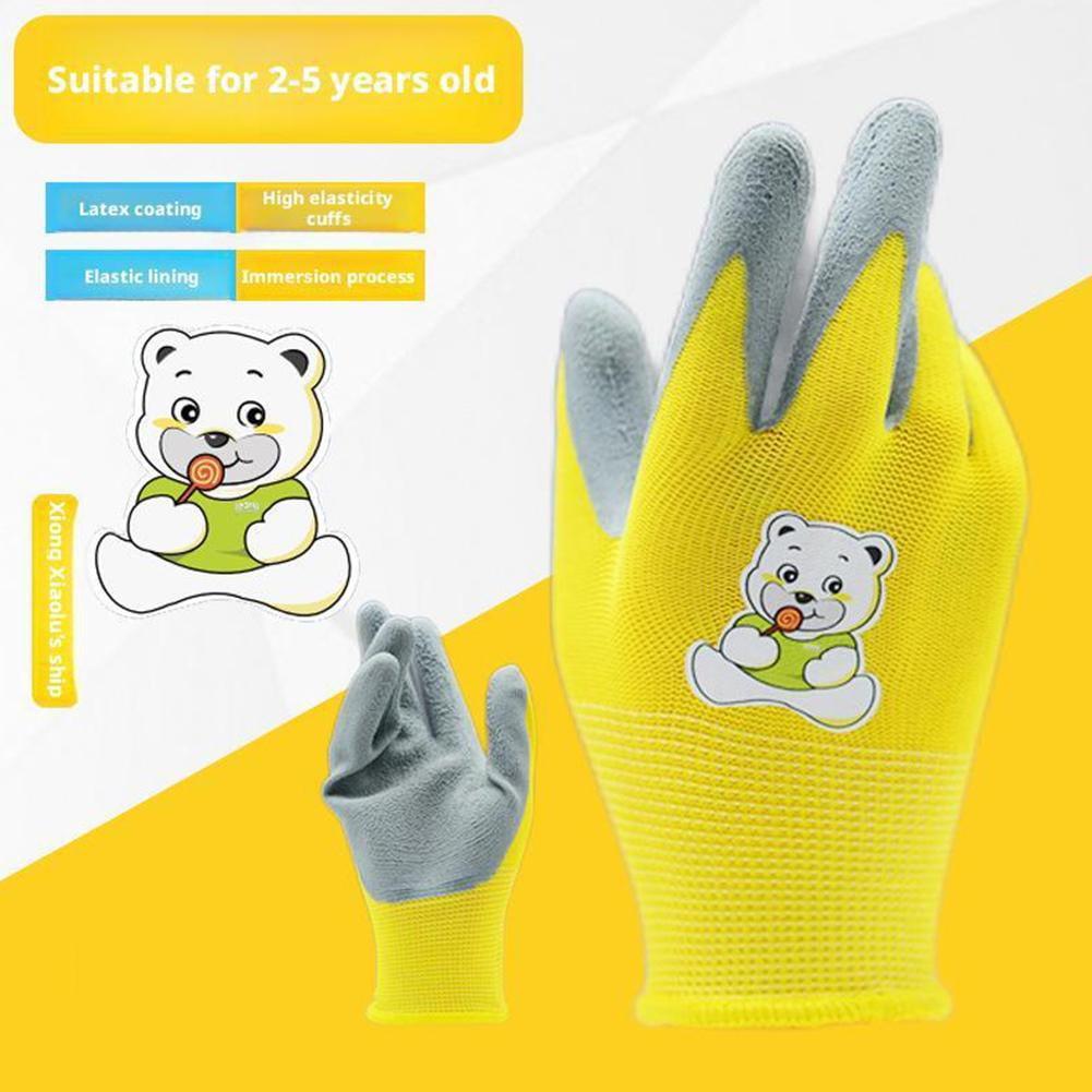DTREELS Kids Gardening Gloves,Children Grippy Rubber Coated Garden Work Gloves Yard Youth, For Toddlers, Gloves Work - Image 4