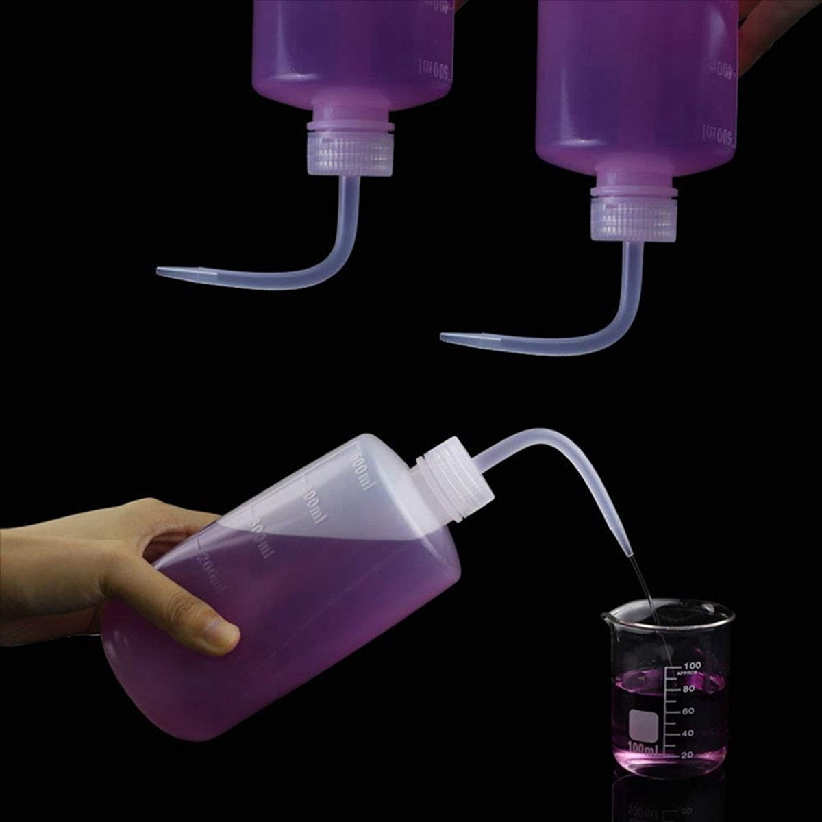 6Pcs Irrigation Bottle 500Ml 17Oz Indoor Plant Watering Can Water Squirt Bottle Plastic Rinse Bottle for Wash Tattoo - Image 2