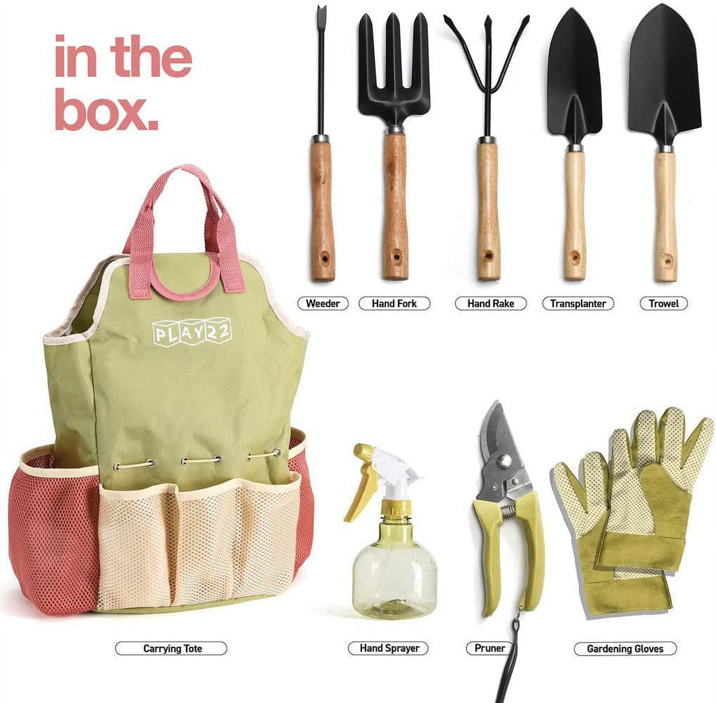 Garden Tool Set with Gloves Bag 10 Pieces - Image 3
