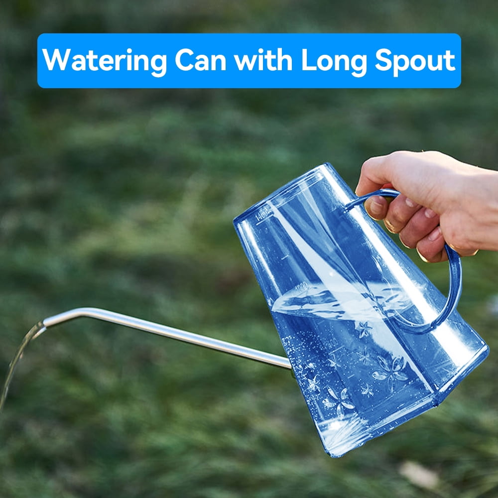 Guardwee Small Watering Can for Indoor Plants, Long Spout Plastic Plant Watering Can for House Flowers Bonsai, 1.4L/49oz - Image 2