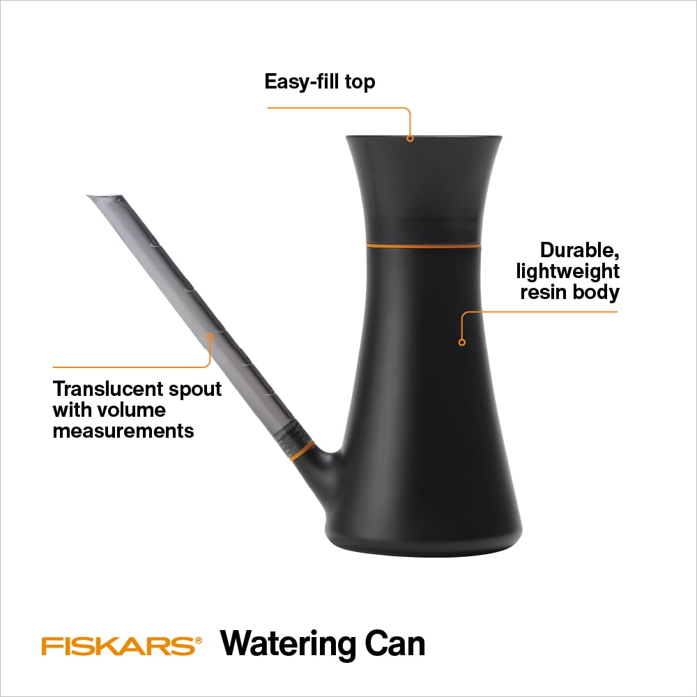 Indoor and More Watering Can, Orange and Black, 40 oz - Image 6