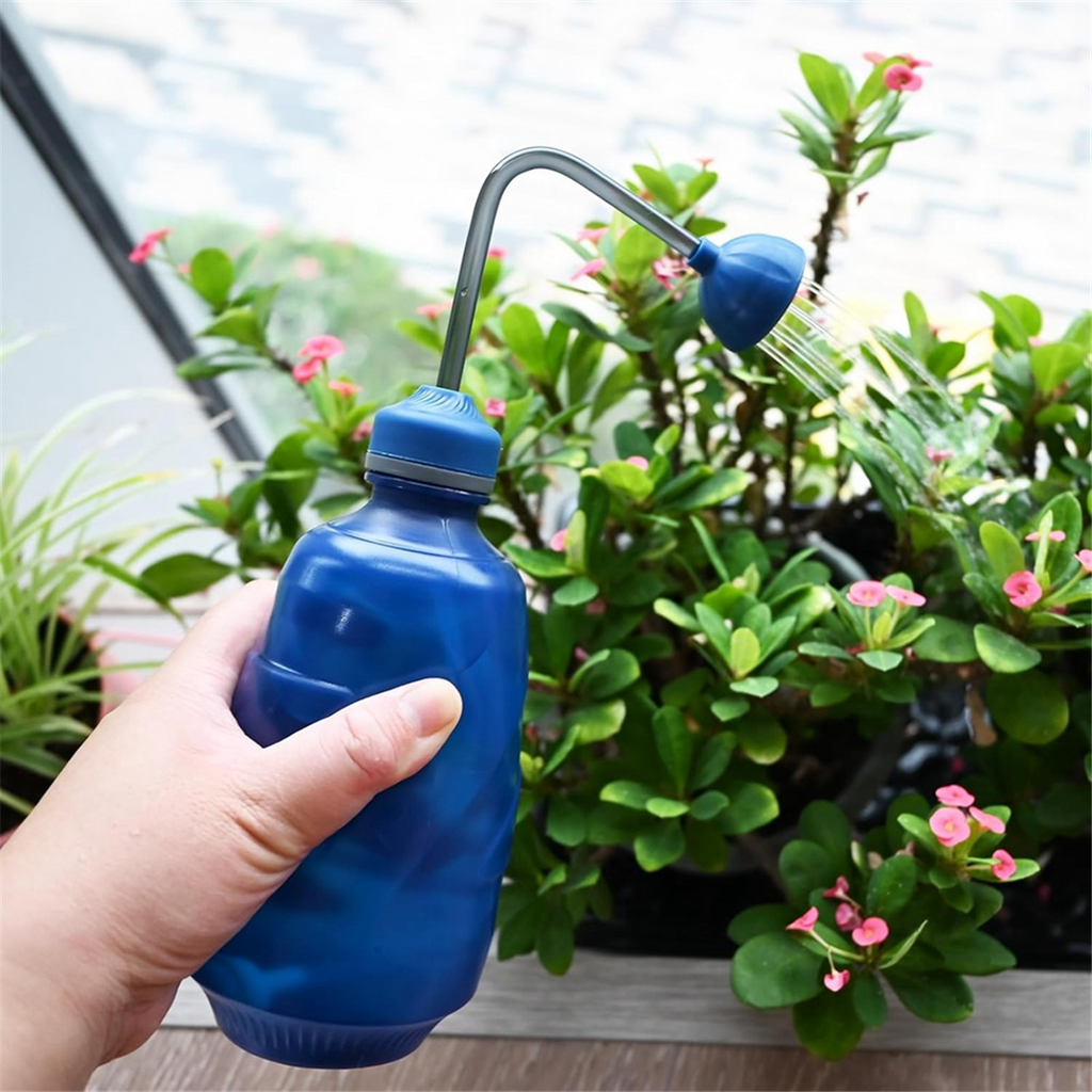 Watering Can for Seedlings, Small Watering Can for House Plant Garden Flower 0.45L Blue - Image 4