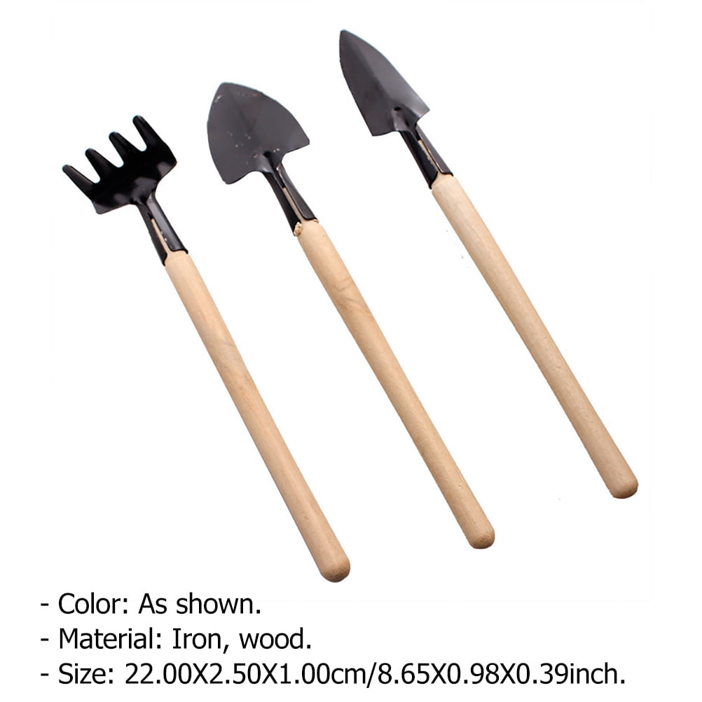 1 Set Miniature Hand Planting Tools Mini Shovel Mini Rake Mini Spade for Home - Image 6