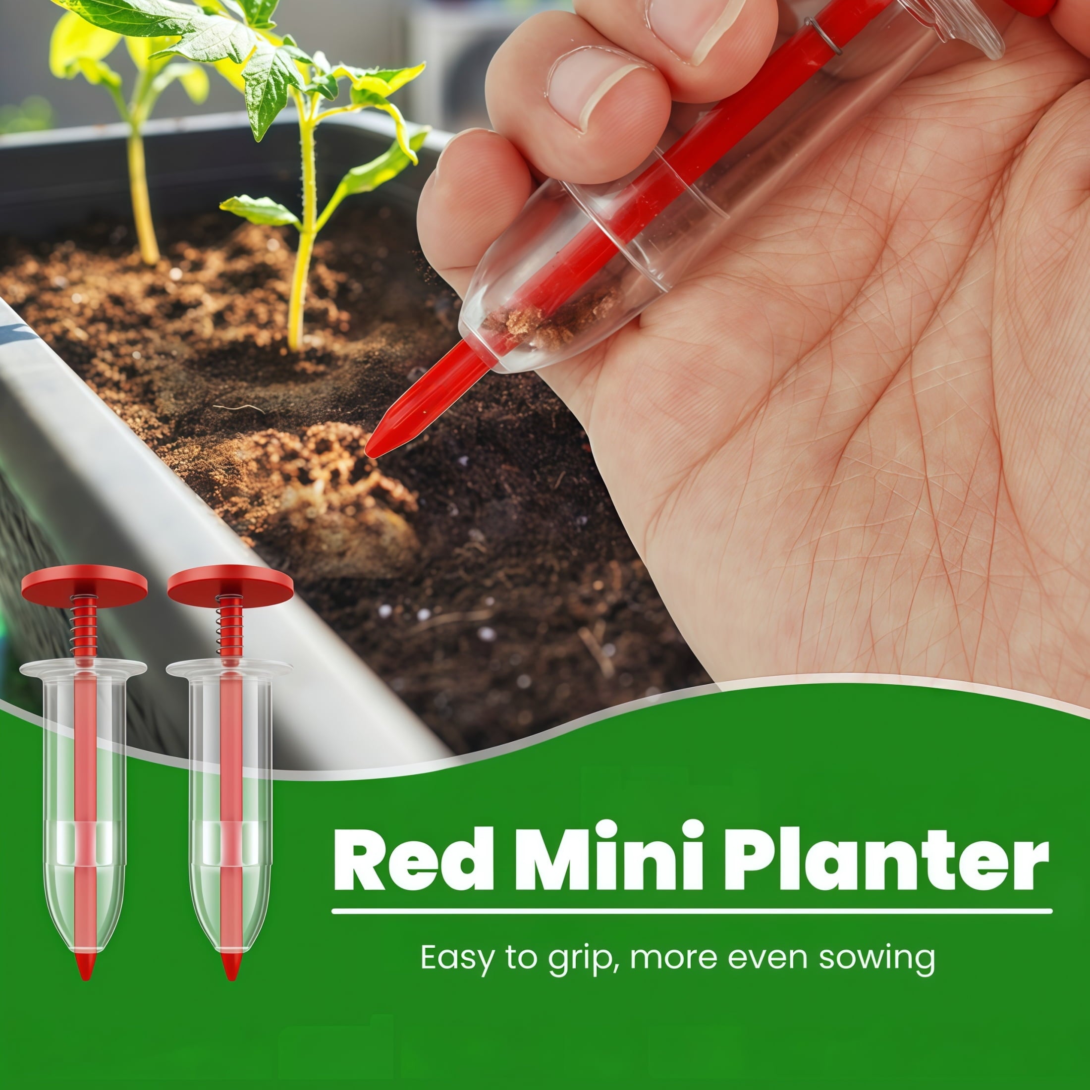 8 Piece Mini Seed Planter Tool Set For Easy Gardening And Planting - Image 3