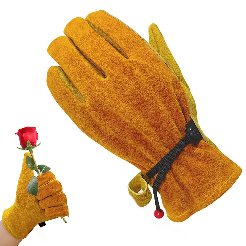 Garden Tools Gardening Tools Premium Leather Gardening Work Gloves - Thorn Proof Cowhide With Cotton Lining B3337 - Image 2