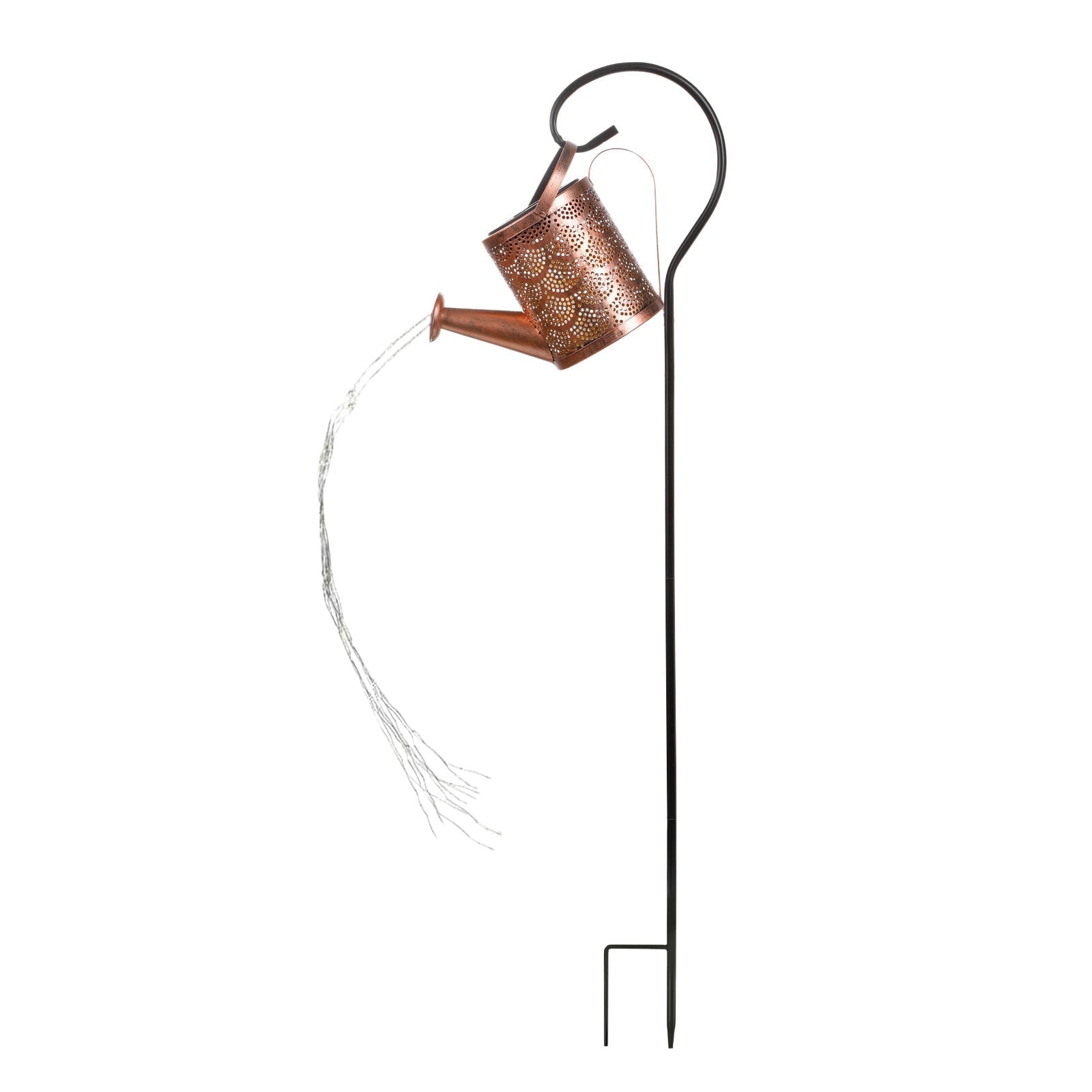 Large Solar Watering Can Lights Outdoor, Artistic Metal Hanging Decor with Auto-Illuminating Feature, Waterproof for Porch, Patio, Yard and - Image 2