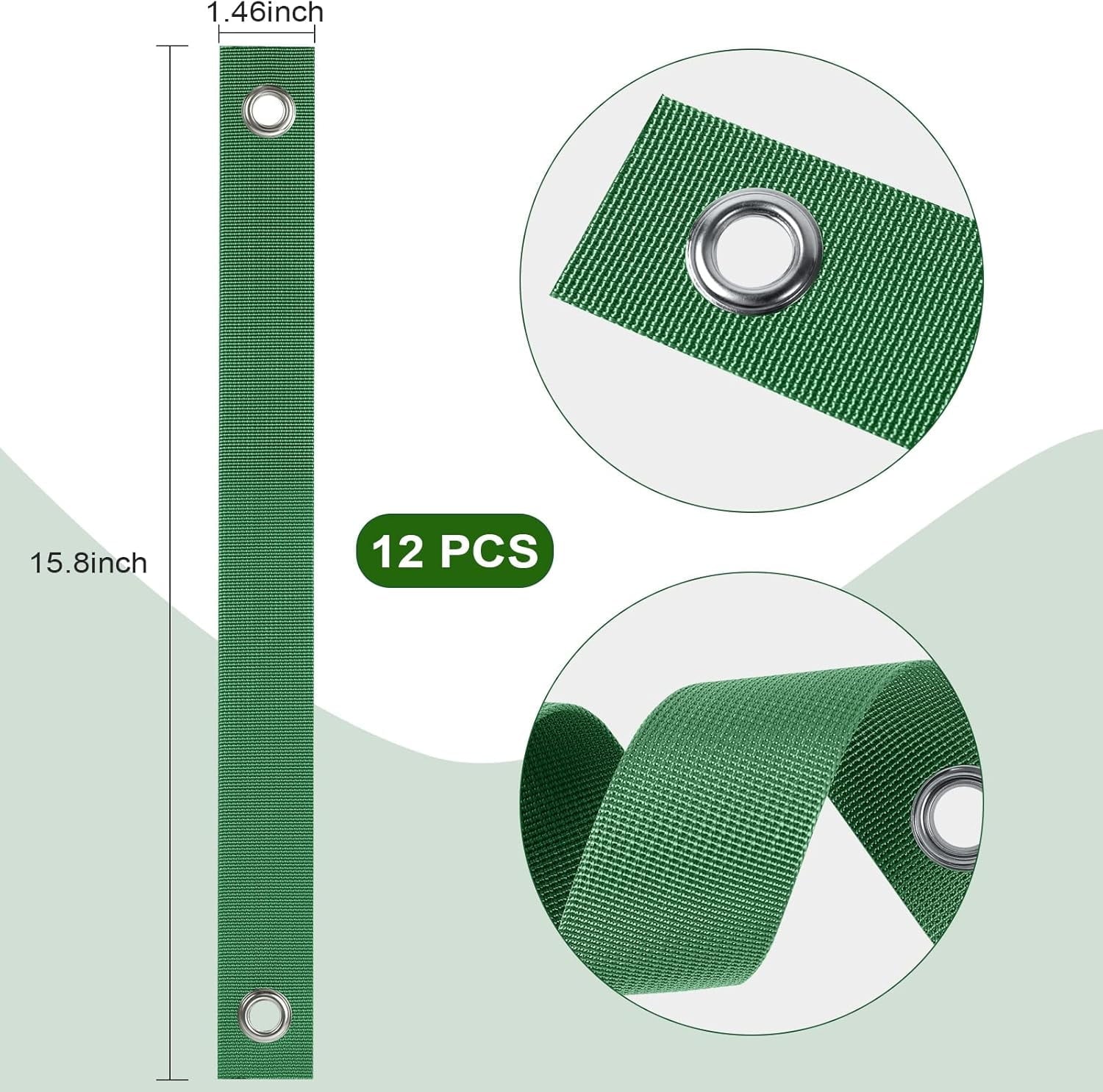 12 PCS Tree Straps for Staking, Tree Support Straps for Guying Staking Newly Planted Sapling Straight and Hurricane P... - Image 2