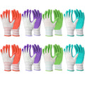 topjuju 8 Pairs Gardening Gloves for Women and Men, Grippy Nitrile Rubber Coated Work Gloves for Yard Garden, Outdoor Indoor Protective Work