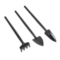 Mini Three-piece Potted Shovel Shovel Shovel Hoe Succulent Planting Tools Garden Tool Set(Black)