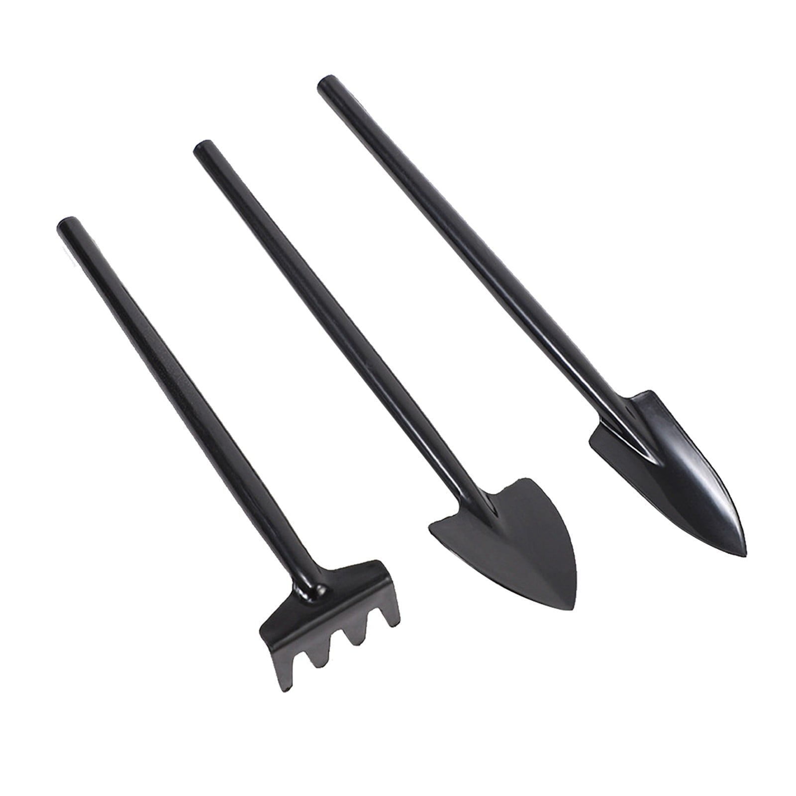 Mini Three-piece Potted Shovel Shovel Shovel Hoe Succulent Planting Tools Garden Tool Set(Black)